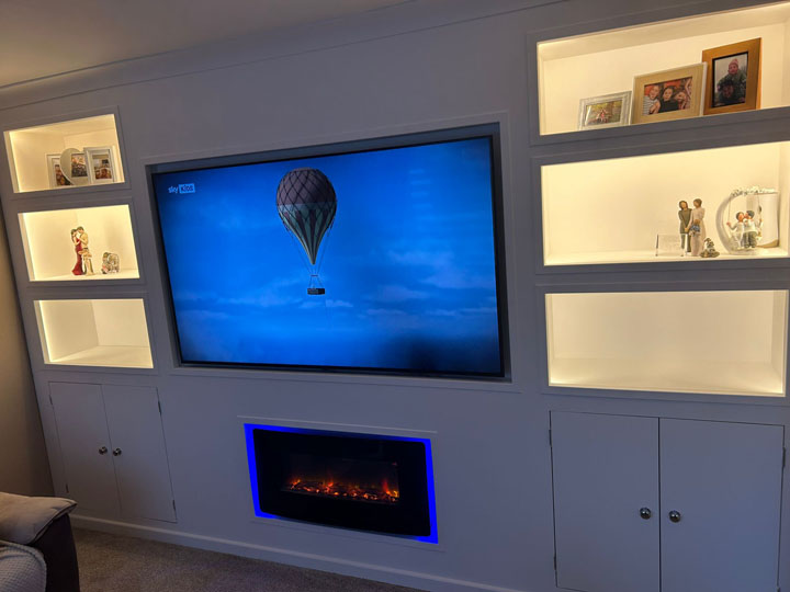 Bespoke media wall units Swindon Wiltshire